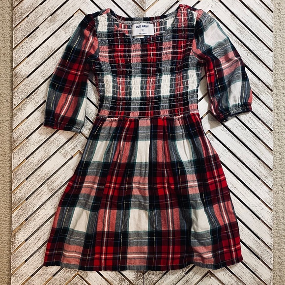 EUC Old Navy Girls XS (5) Plaid Dress - Picture 1 of 2